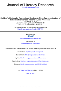 Childrens Choices for Recreational Reading