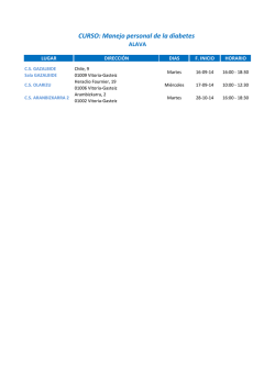 Curso: Manejo personal de la diabetes - Osakidetza