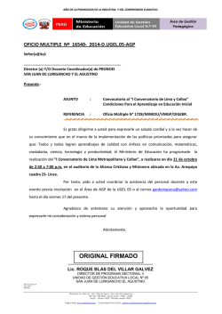 (*) Descargar oficio de invitaci&oacute;n - Ugel 05