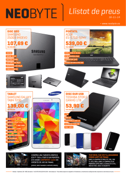 Llistat de preus - Neobyte