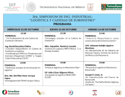 Tercer Simposium Internacional de Ing. Industrial
