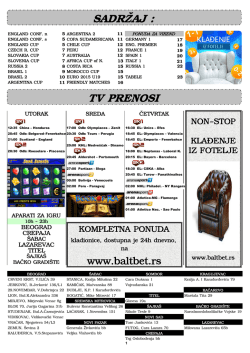 Utorak 4.11.2014 - BaltBet (lista)