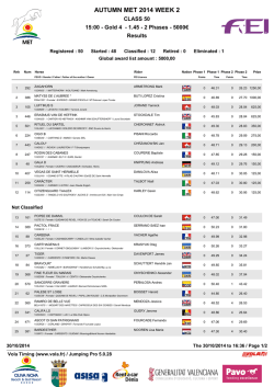 AUTUMN MET 2014 WEEK 2 - Ecuestre Online