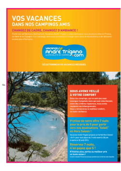 T&eacute;l&eacute;chargez le catalogue 2014 - Les Destinations - Camp&eacute;ole