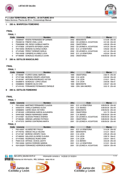 Infantiles - Club Benavente Nataci&oacute;n