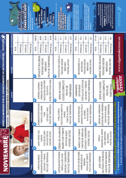 Men&uacute; comedor noviembre 2014 - Mar&iacute;a Auxiliadora Salamanca