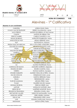 Orden de salida del viernes - Ecuestre Online