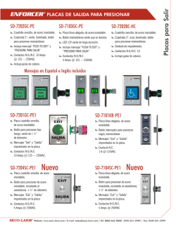 Placas para Salir - Seco-Larm