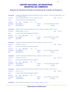 Cancelaci&oacute;n de Asientos - Centro Nacional de Registros