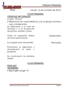 TAREAS PRIMARIA - Colores School