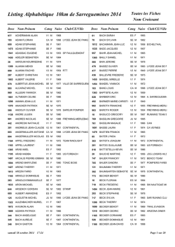 10km de Sarreguemines 2014 - Courez avec nous