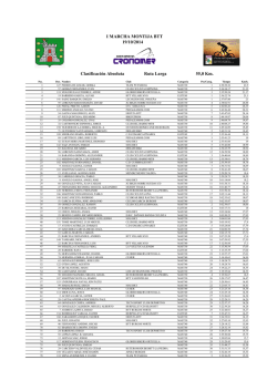 I MARCHA MONTIJA BTT 19/10/2014 Clasificaci&oacute;n Absoluta Ruta
