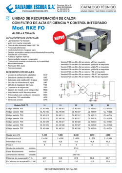 Recuperador de calor Serie RKE - Salvador Escoda SA
