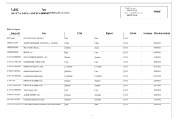 PAESE GRUPPO DI CLASSIFICAZIONE Peru Impianti di - Europa