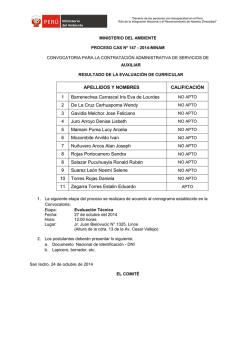 convocatoria_147_ 2014_minam_eval_tec - Ministerio del Ambiente