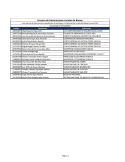 Lista parcial de funcionarios pendientes de entregar su Declaraci&oacute;n