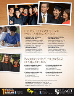 FECHAS DEL ExAMEN ELASH PARA GRADuACI&oacute;N 2015 - Ulacit