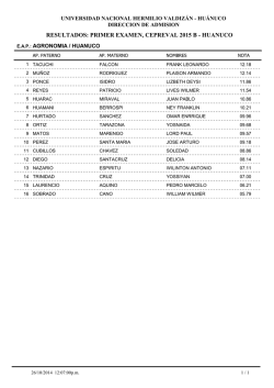 Resultado general - UNHEVAL