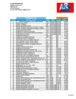 fremec lista codigo y precios - MMR S