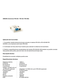 AB6290 (Conversor RS-232 - RS 422 / RS-485 - IBERTRONICS