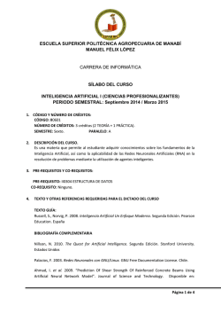 silabo inteligencia artificial i