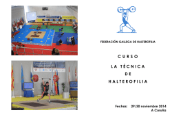 FEDERACI&Oacute;N GALLEGA DE HALTEROFILIA - Federaci&oacute;n Galega