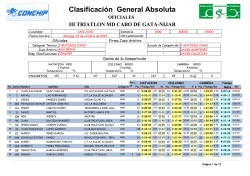 Clasificaci&oacute;n General Absoluta - Conchip