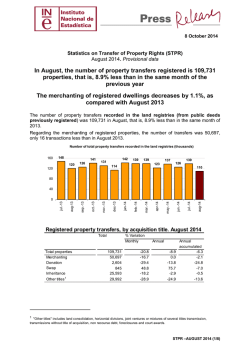 In August, the number of property transfers registered is 109,731