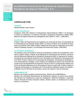 Acreditadora Nacional de Programas de Arquitectura y - anpadeh