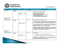 22 de octubre de 2014 comisi&oacute;n actividad lugar hora tema a tratar