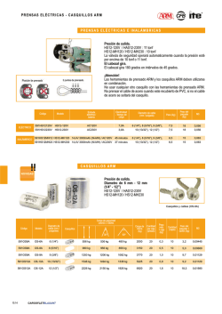 10.14 Prensas El&eacute;ctricas e Inal&aacute;mbricas y Casquillos ARM