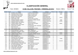 Clasificacion General 10 KM - Club Deportivo Sprint Sport