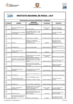 Procesadoras Acuicolas