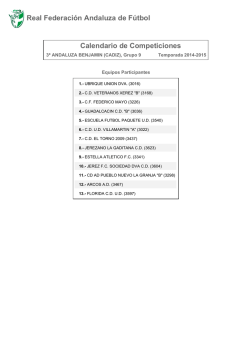 Calendario de Competici&oacute;n - CD Pueblo Nuevo