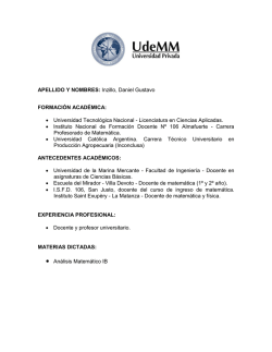 INZILLO, Daniel - Universidad de la Marina Mercante