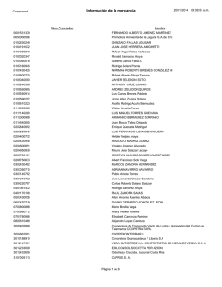 Informaci&oacute;n de la mercanc&iacute;a