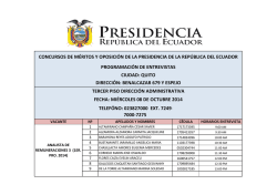 telef&oacute;no: 023827000 ext. 7249 - Presidencia de la Rep&uacute;blica del