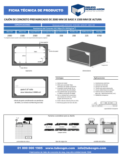 FICHA T&Eacute;CNICA DE PRODUCTO - Tubos de concreto