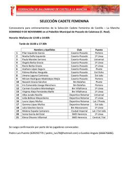 SELECCI&Oacute;N CF 09-11-2014