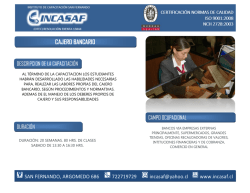 (Ingreso Marzo 2015) Cajero Bancario