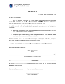 CIRCULAR N&ordm; 11 - Colegio Nuestra Se&ntilde;ora de loreto