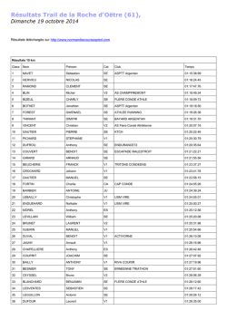 R&eacute;sultats Trail de la Roche dO&euml;tre (61) - Course &agrave; pied en Normandie
