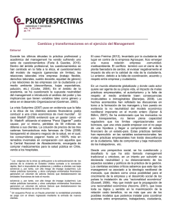 Cambios y transformaciones en el ejercicio del Management