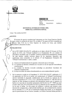 11111 II 111111111 - Tribunal Constitucional del Per&uacute;