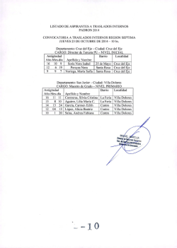 LISTADO DE ASPIRANTES ATRASLADOS INTERNOS PADRON