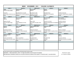 MEN&Uacute; OCTUBRE 2014 - COLEGIO ALPAMAYO