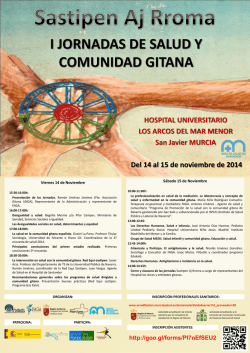 I JORNADAS DE SALUD Y POBLACION GITANA - Comunidad