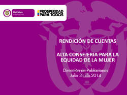 MinCultura - Alta Consejer&iacute;a Presidencial para la Equidad de la Mujer