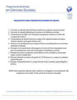 REQUISITOS PARA PRESENTAR EXAMEN DE GRADO - Uacj