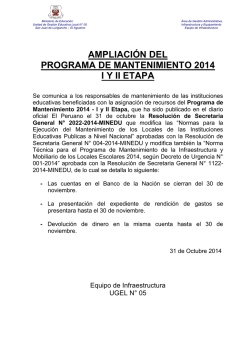 (*) Descargar comunicado - Ugel 05